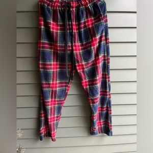 Soft Cozy Plaid Draw-String Pajama Bottoms